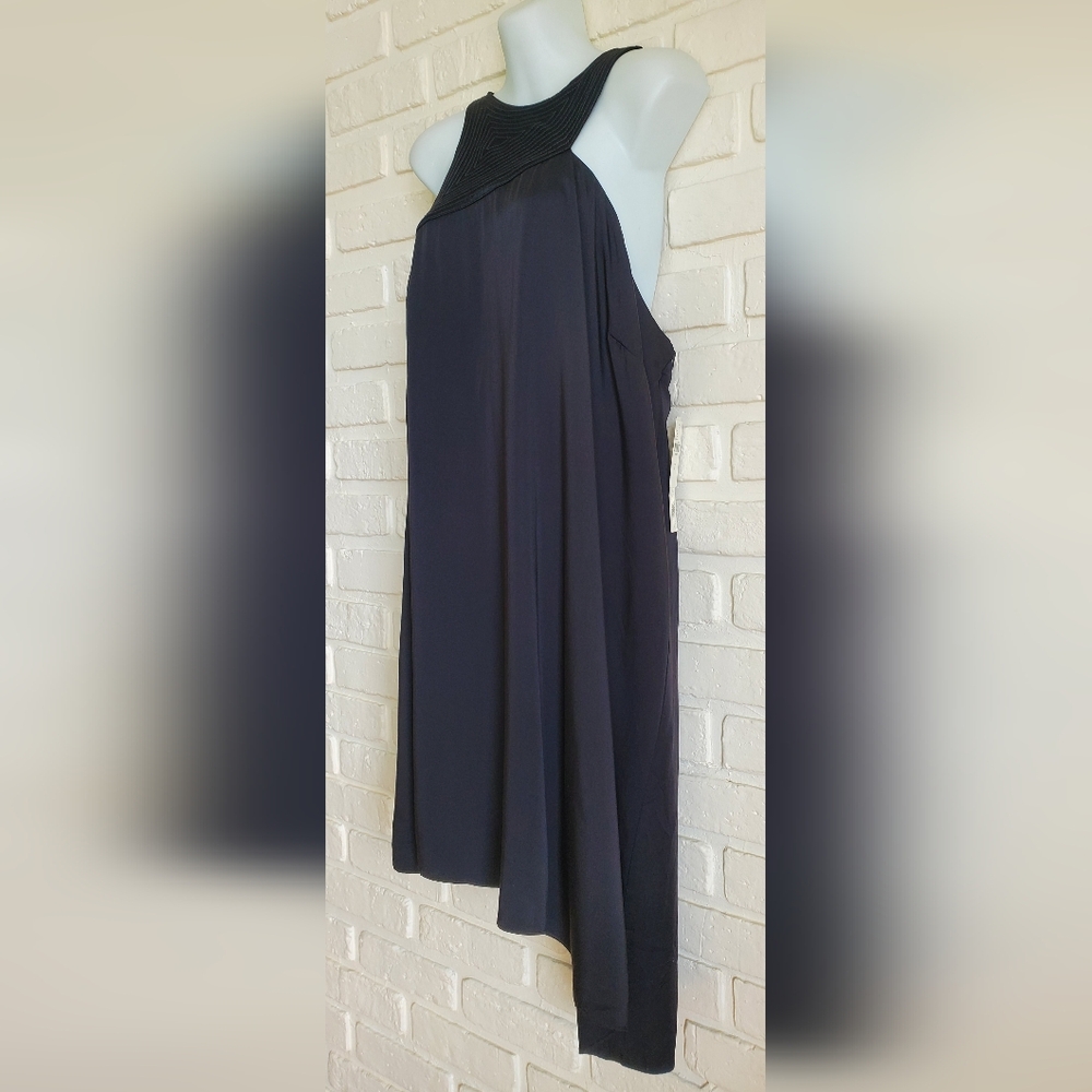 NWT Anthropologie Black Cutout Halter Mix Up Mini Dress Cocktail Asymmetrical - Picture 10 of 16